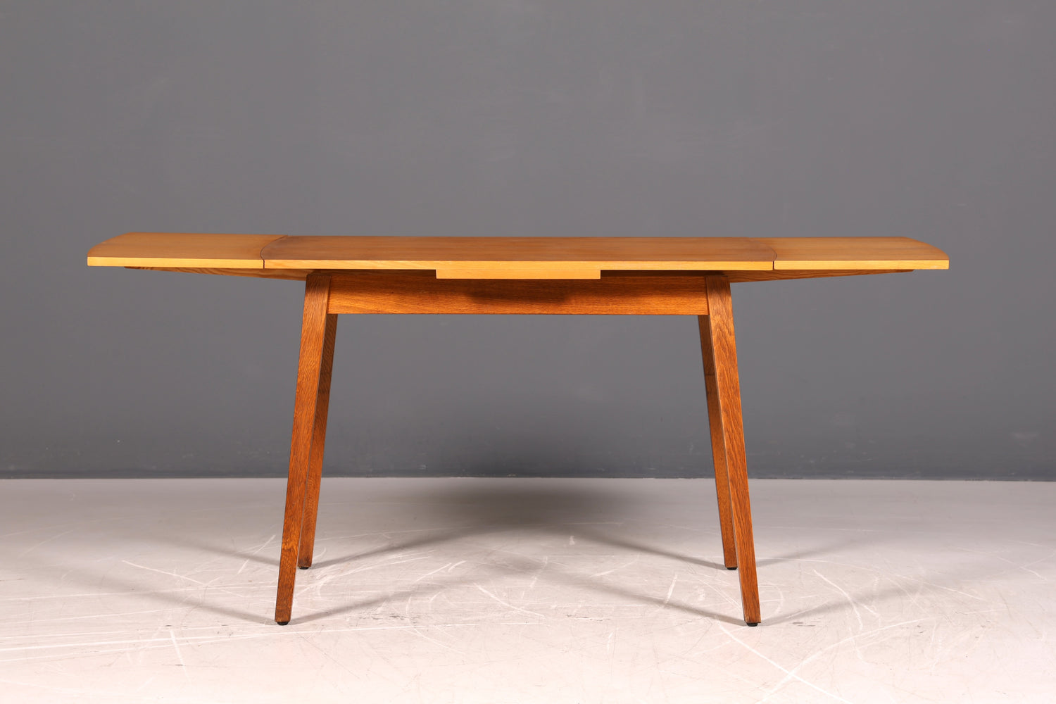 Schlichter Mid Century Esstisch ausziehbarer Vintage Tisch Retro Küchentisch