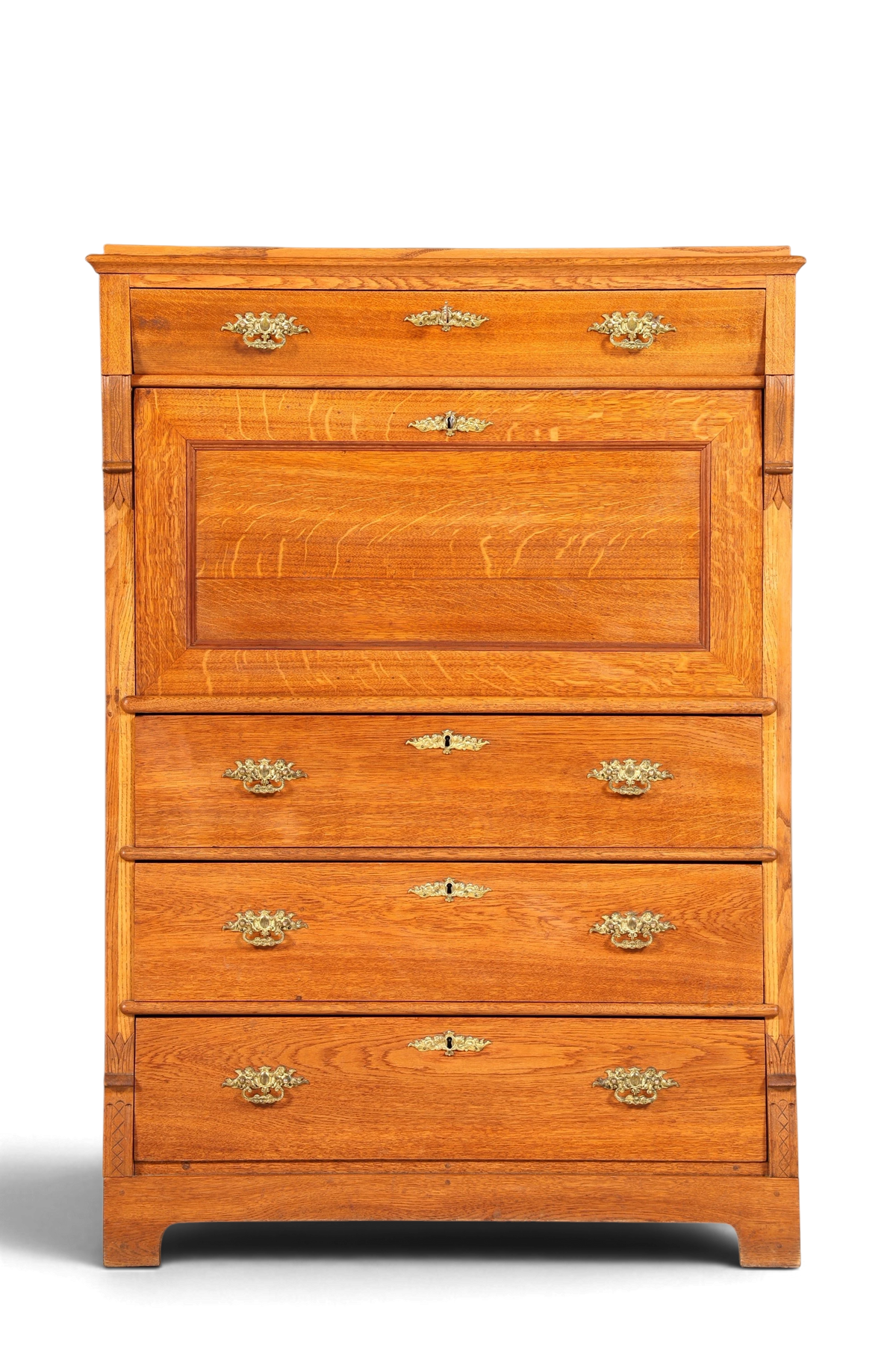Edler Louis Philippe Sekretär um 1880 Gründerzeit Antik Schrank Chiffoniere Highboard