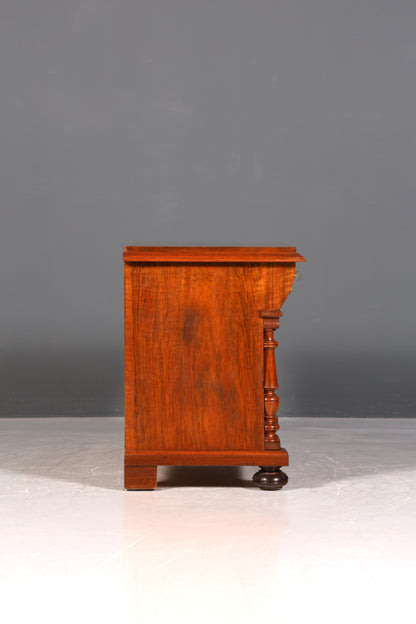Edle Gründerzeit Kommode Louis Philippe Nussbaum Schubladen Kommode Sideboard um 1880