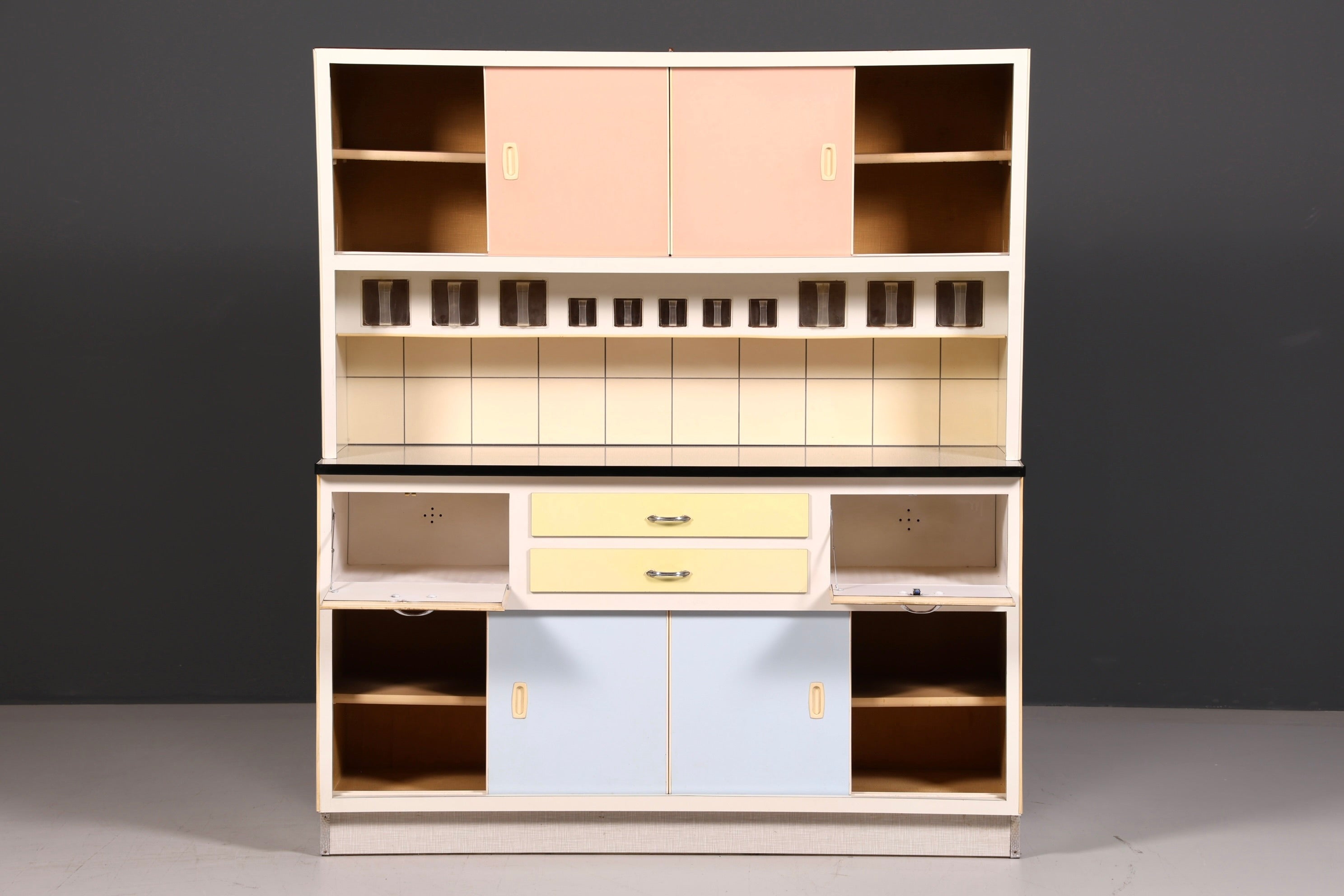 Kultiger Mid Century Küchenschrank Vintage Buffet Retro Anrichte 60er Jahre Schrank