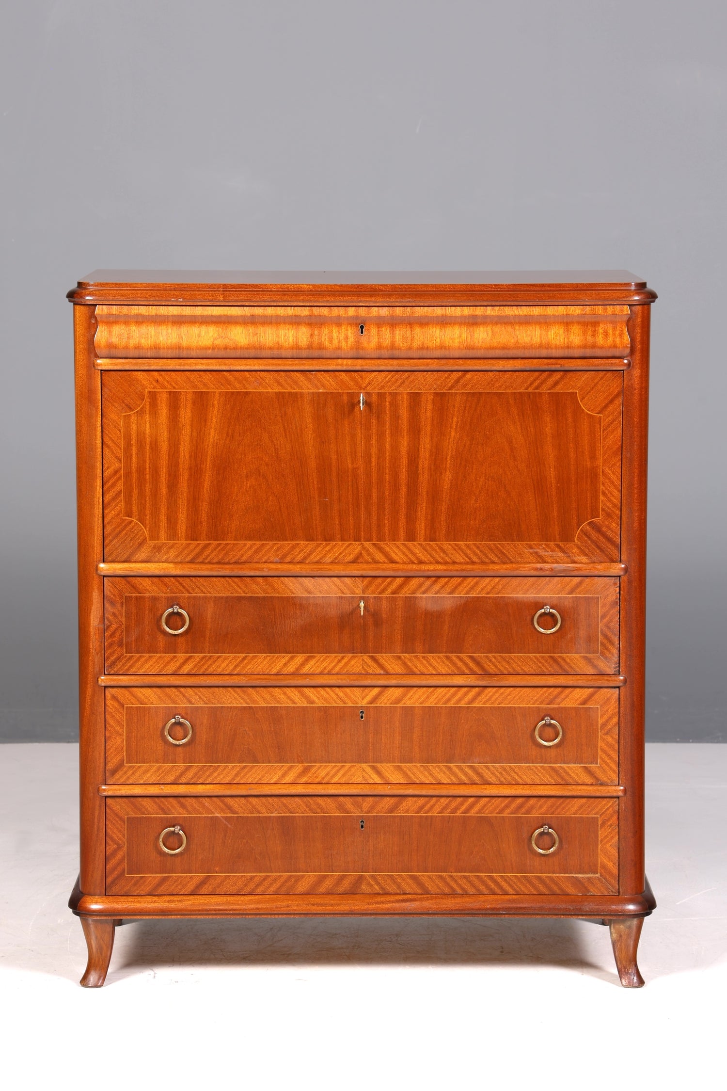 Wunderschöner Sekretär im Antik Stil Büro Kommode Art Deco Stil 50s Vertiko Schreibkommode Kommode