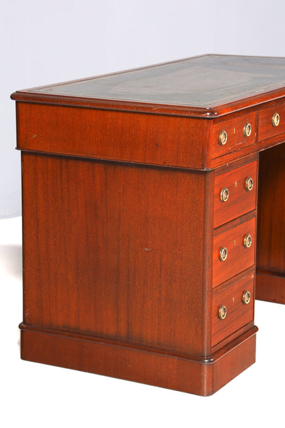 Traumhafter Englischer Schreibtisch echt Lederauflage Bürotisch Antik Stil Office Desk