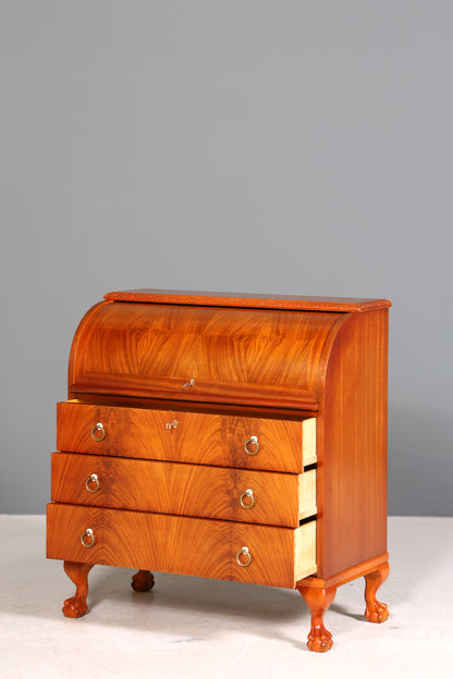 Wunderschöner Rollladen Sekretär um 1930 Büro Kommode echt Holz Barock Stil Schreibtisch Bürokommode