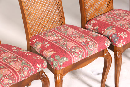 5x Original Chippendale Stühle Vintage Korbgeflecht Küchenstühle Wiener Geflecht Stuhl Set