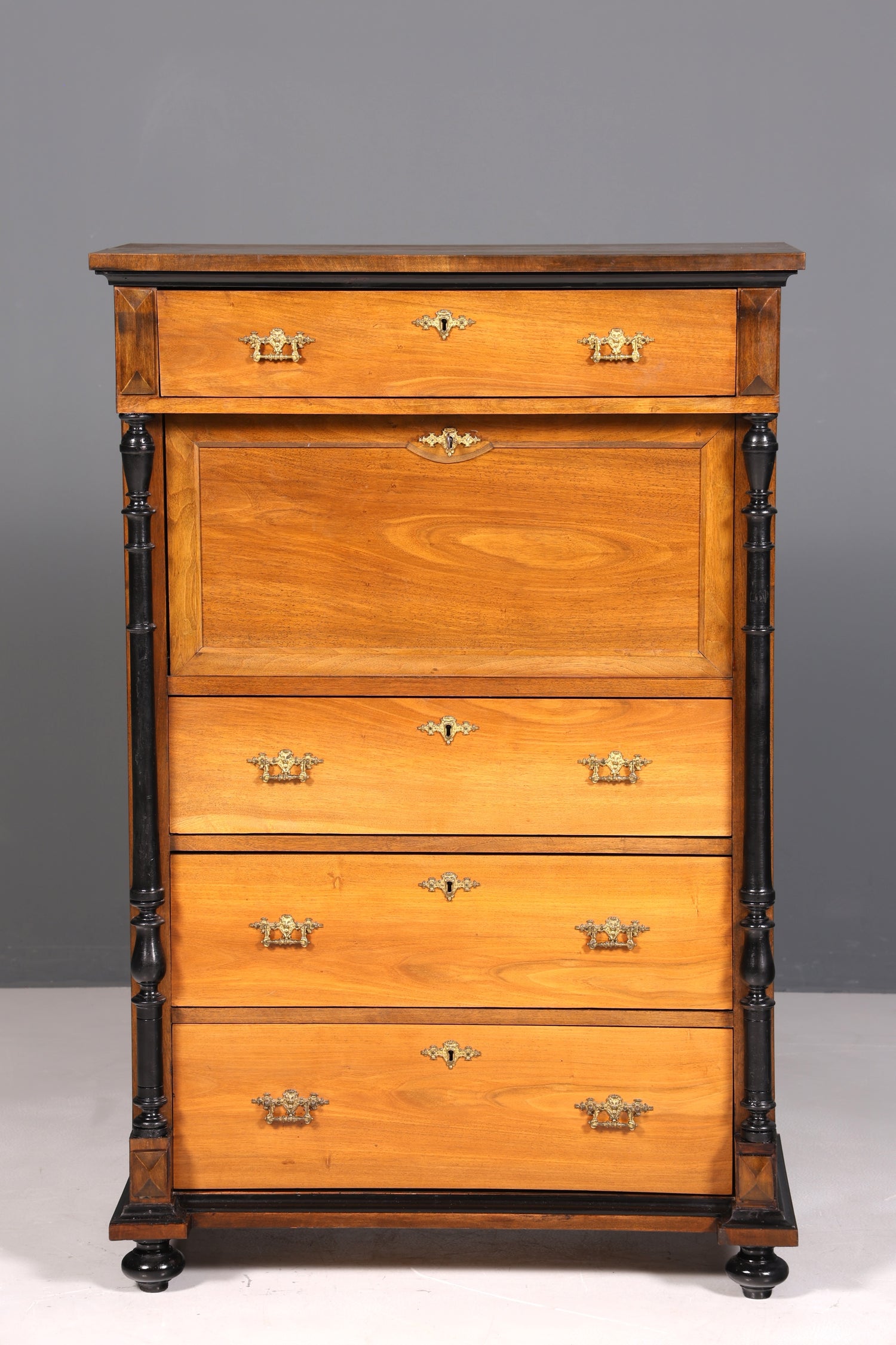 Traumhafter Gründerzeit Sekretär Vertiko Highboard Louis Philippe Kommode um 1880