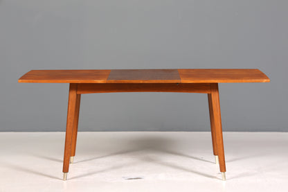 Schlichter Mid Century Esstisch ausziehbarer und höhenverstellbarer Vintage Tisch Retro Küchentisch