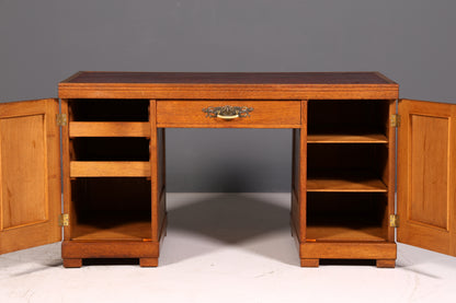 Wunderschöner Jugendstil Schreibtisch Eiche Echt Holz Bürotisch Office Table Antik Vintage