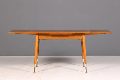 Wunderschöner Mid Century Küchentisch Vintage Tisch ausziehbar höhenverstellbar Esstisch 60s Holz