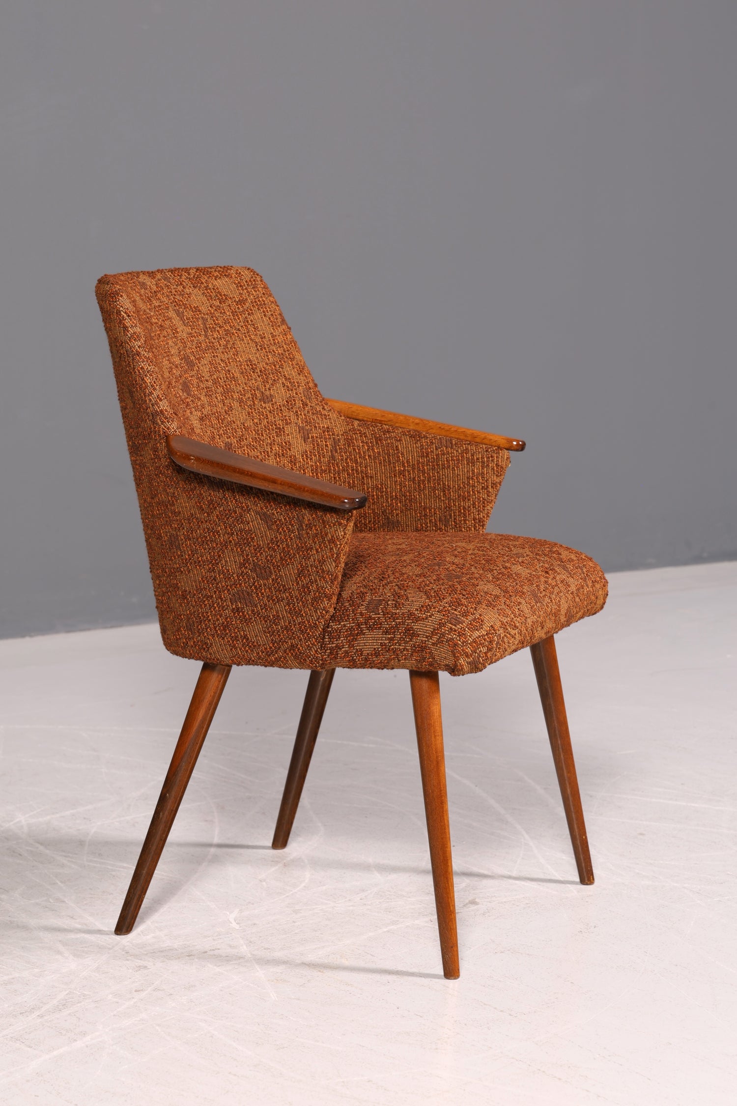 Wunderschöner Mid Century Stuhl Retro Armlehnstuhl Cocktailstuhl Küchenstuhl Sekretär Stuhl 1 von 4