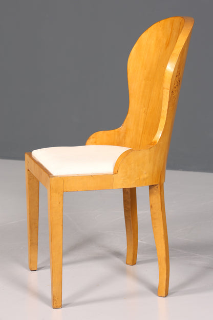 Stilvoller Art Deco Design Stuhl Biedermeier Stil Sekretär Stuhl Birke Esszimmer Stuhl 1 von 4