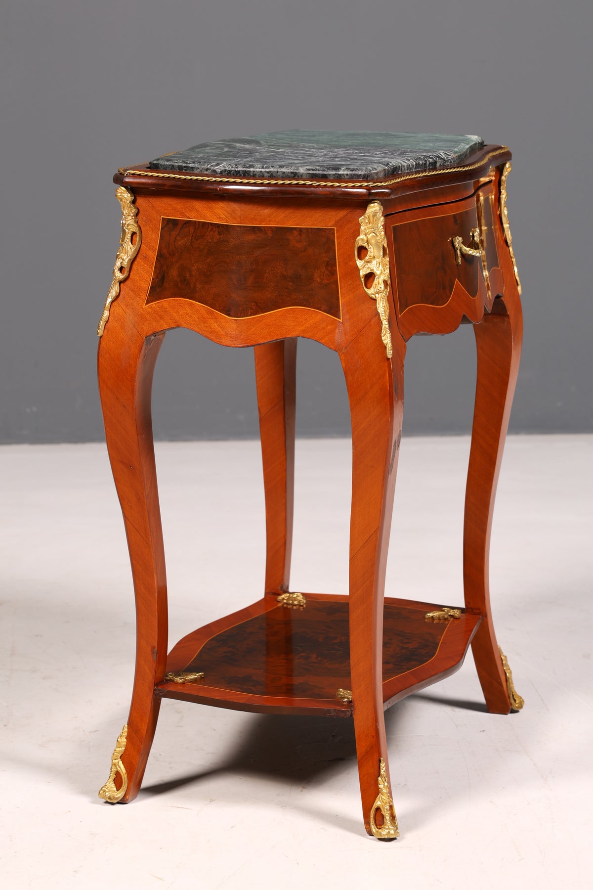 Dreamy Louis XV side table, Baroque style, marble console table, chest of drawers, telephone table
