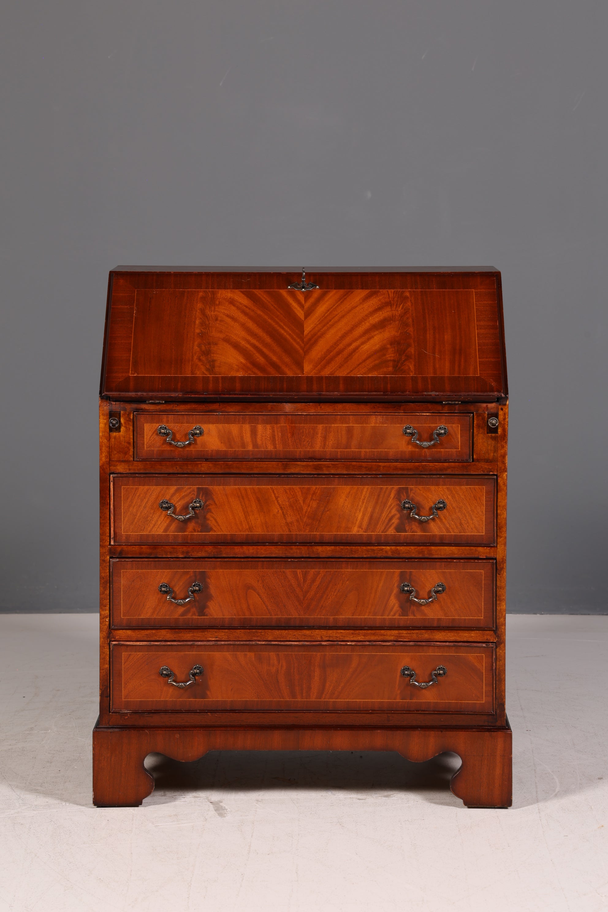 Wunderschöner Englischer Sekretär Schreibkommode Echt Holz Schreibtisch Kommode Antik Stil Vintage