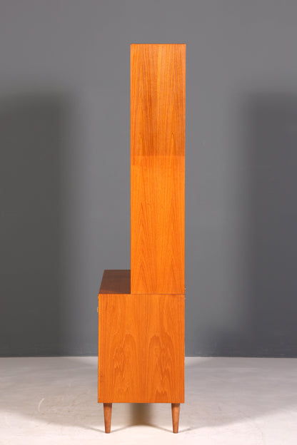Traumhaftes Mid Century Regal Teak Holz Schrank Danish Design Retro Kommode Vintage Bücherregal 60er Jahre 2 von 2