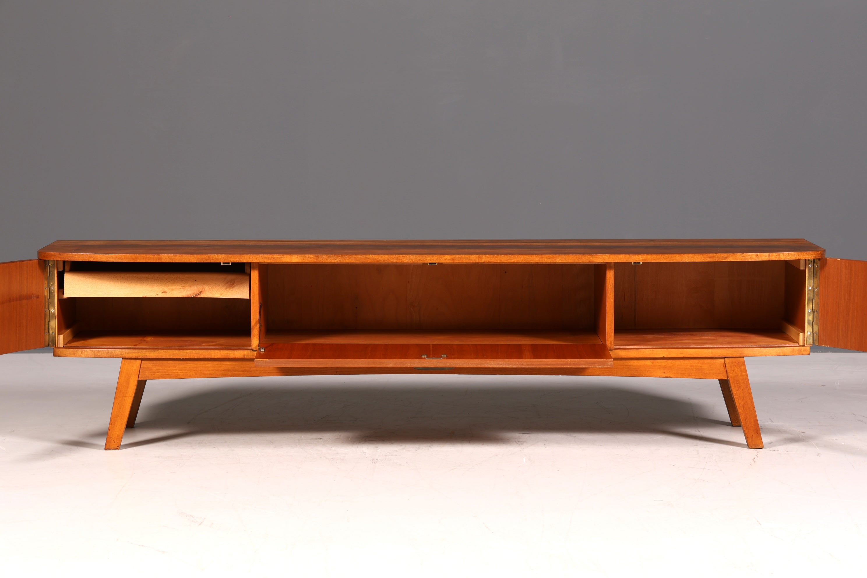 G134 Finish Mid Century Sideboard Vintage TV Kommode 60s Schrank Longboard Retro Lowboard