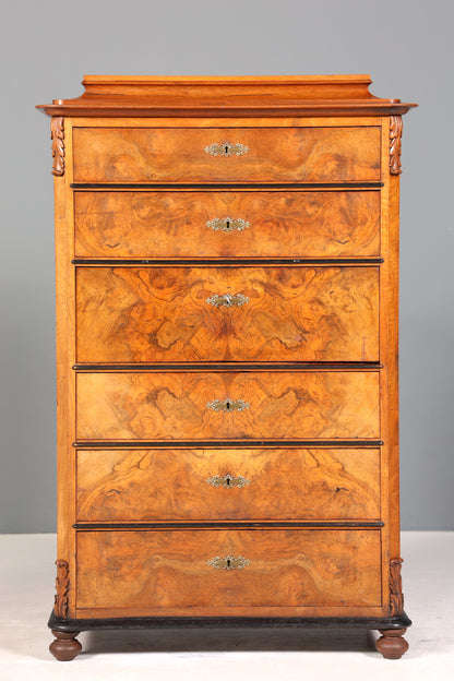 Wunderschöner Louis Philippe Sekretär Chiffoniere um 1880 Gründerzeit Vertiko Schrank Semainier