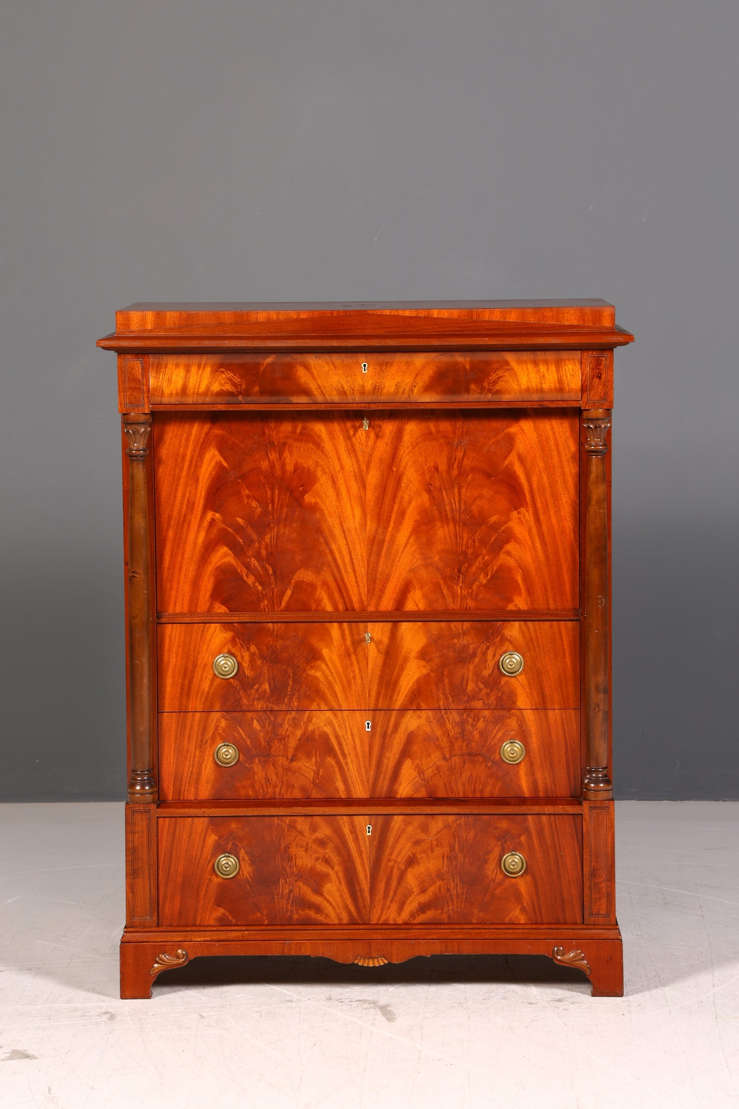 Wunderschöner Original Biedermeier Sekretär Englisch Kommode Antik Bürokommode