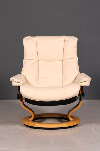 Original Stressless Mayfair Relax Sessel mit Hocker Echt Leder Komfort Design