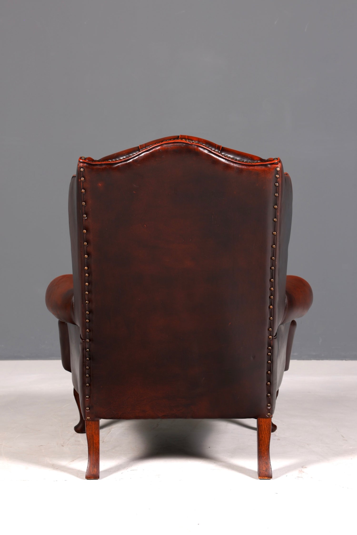 Original Chesterfield Ohrenbacken Sessel Englisch Leder Herrensessel UK Armlehnsessel