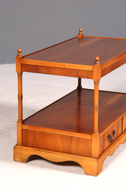 Wunderschöner Englischer Couchtisch Regency Stil Antik Ablagetisch Beistelltisch Schubladen Holz