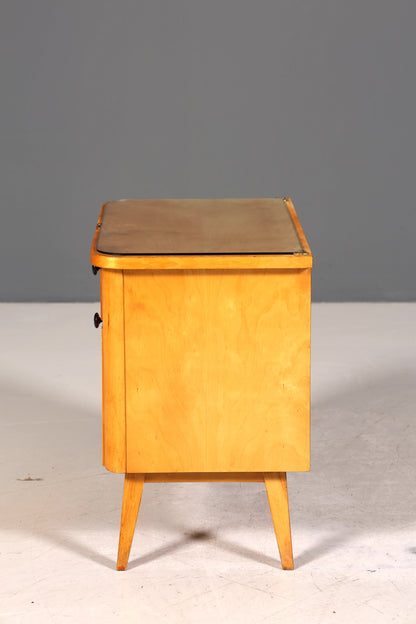 Wunderschöne Mid Century Kommode Vintage Nachttisch Retro Klappschränkchen