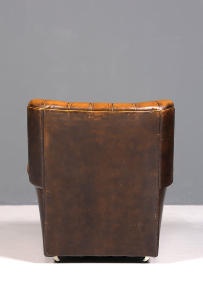 Stilvoller Original Chesterfield Sessel Englischer Armlehnsessel Englisch Herrensessel 2 von 2