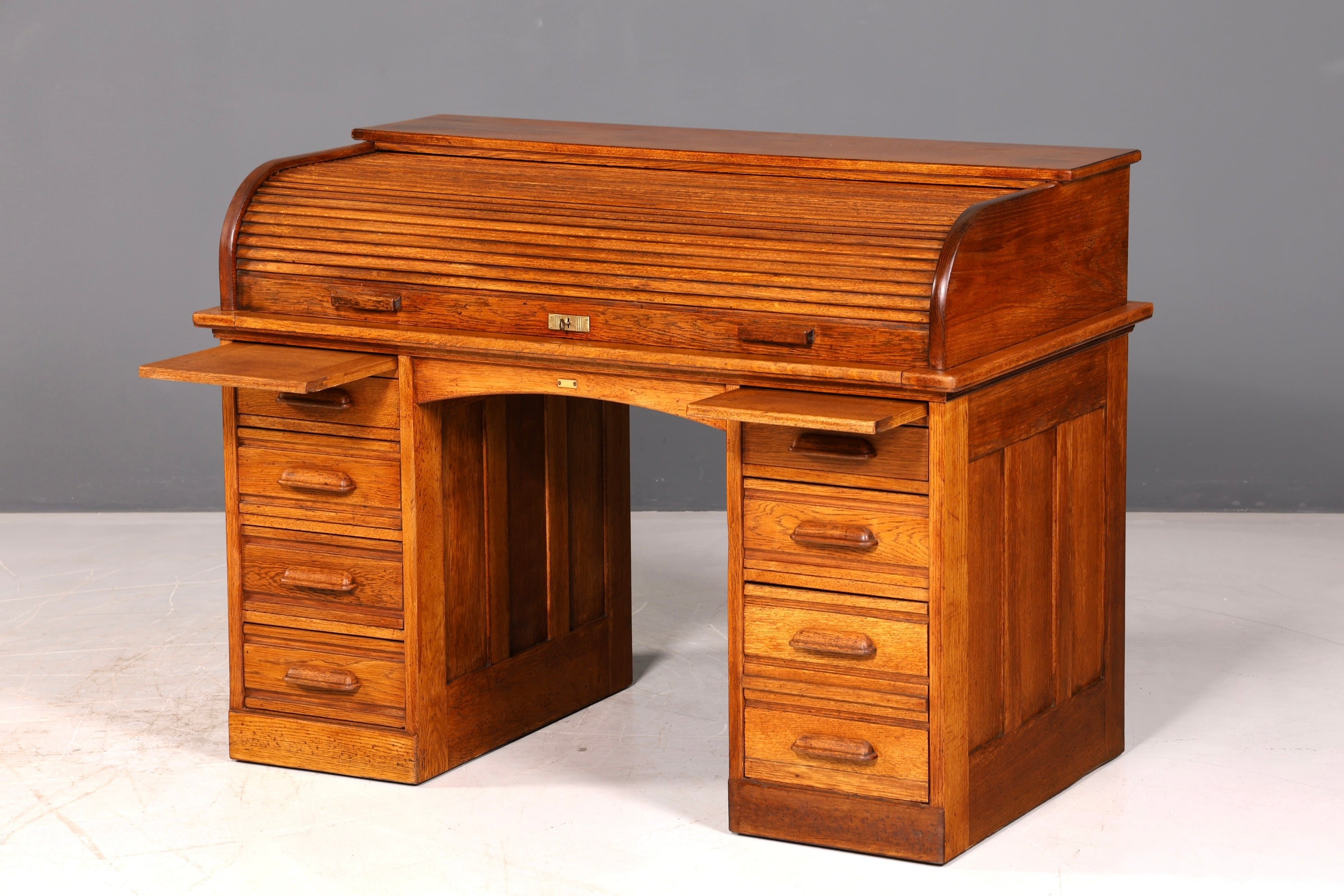 Wunderschöner Sekretär im Bauhaus Stil Rollladen Sekretär Art Deco Schreibtisch Office Table Vintage