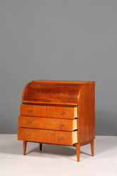 Wunderschöner Mid Century Rollladen Sekretär echt Holz Büro Schrank Vintage Schreibkommode