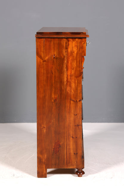 Stilvolle Gründerzeit Kommode um 1890 Jugendstil Vertiko Antik Chiffoniere Wäschekommode