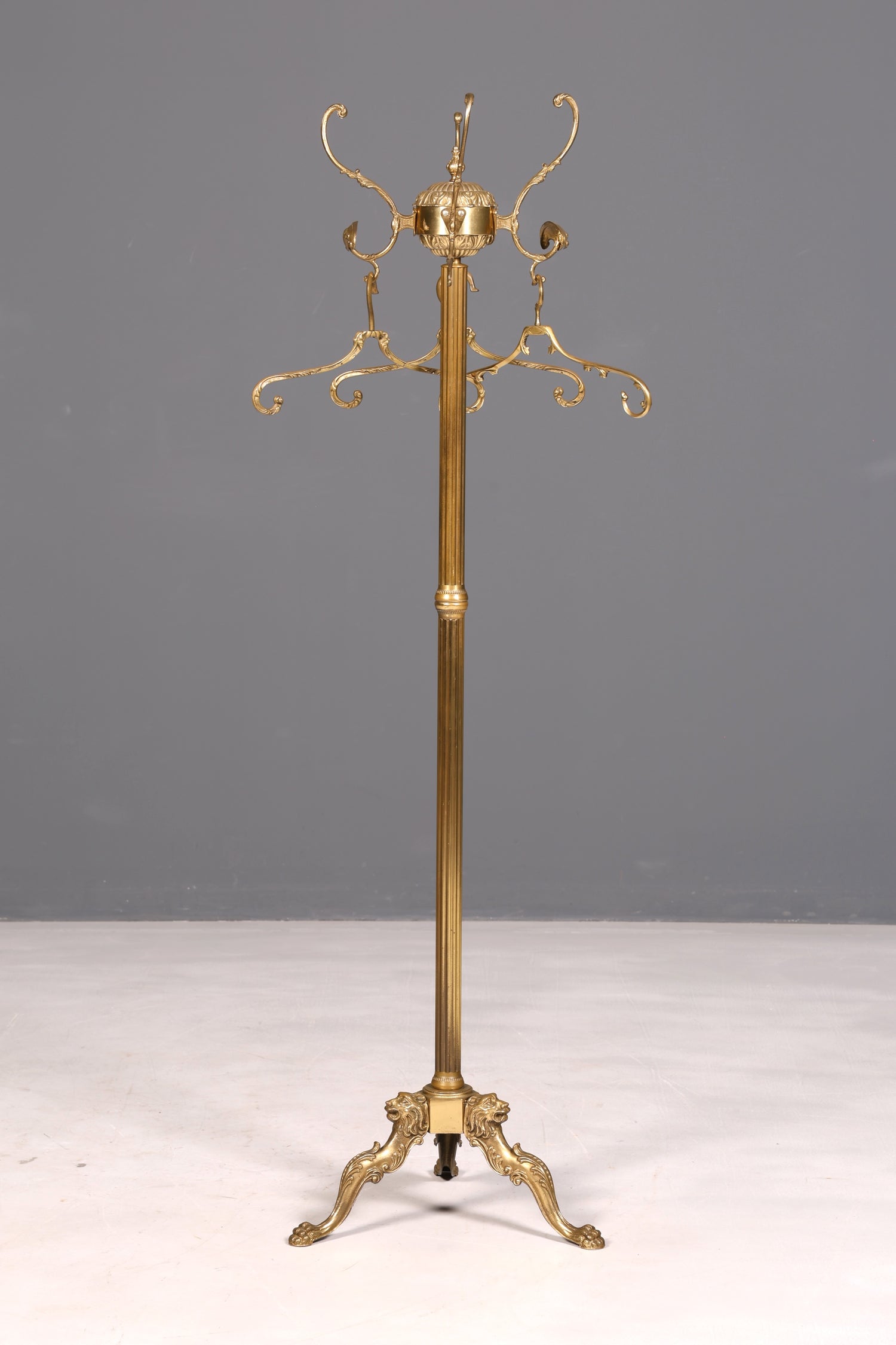 Prunkvoller Jugendstil Messing Garderobenständer Kleiderhaken Antik Flur Kleiderständer