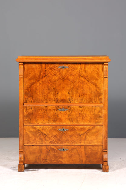 Stilvoller Biedermeier Sekretär Vertiko Louis Philippe  Kommode Schubladenkommode