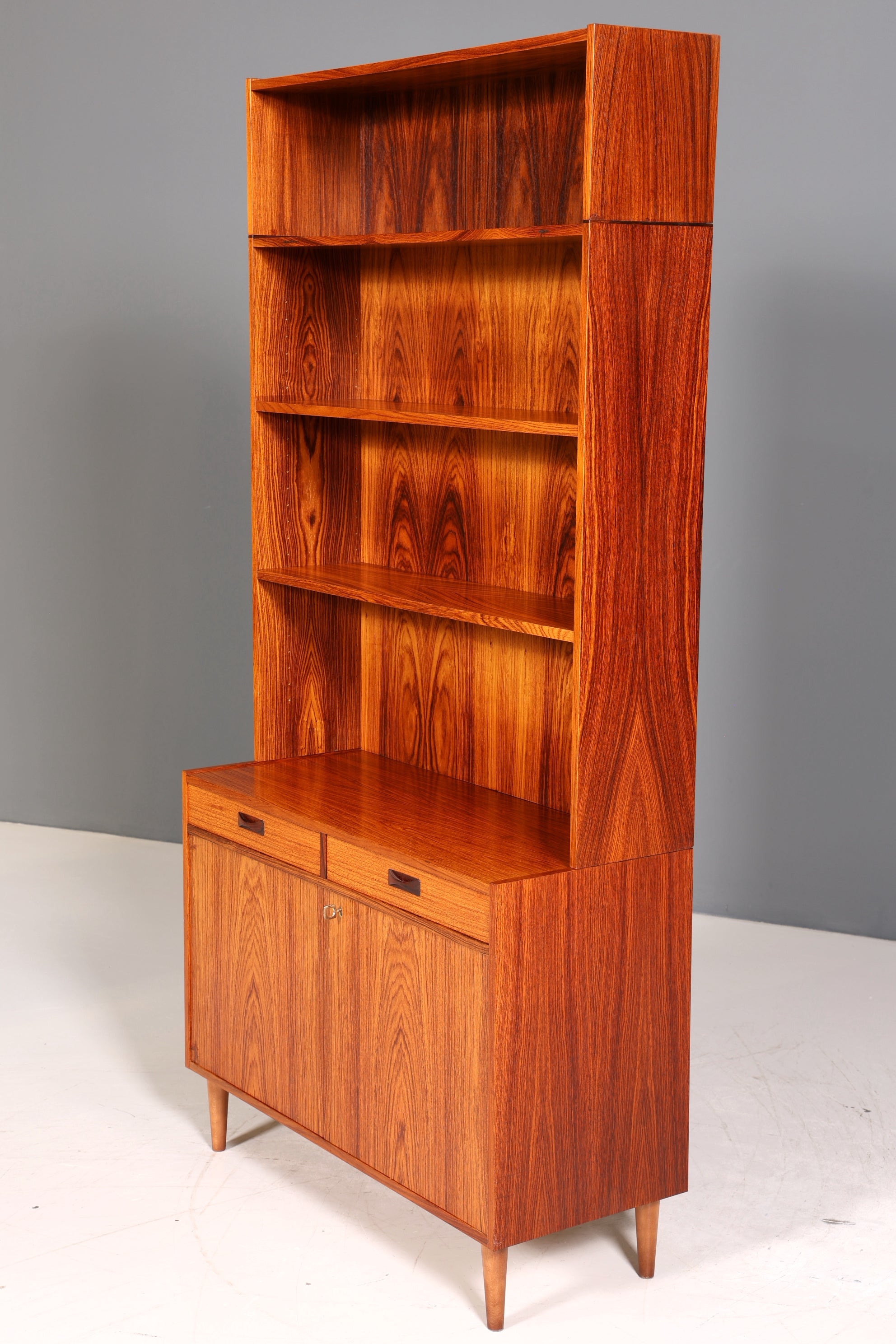 Traumhaftes Mid Century Regal echt Holz Schrank Danish Design Retro Kommode Vintage Bücherregal 60er Jahre 3 von 3