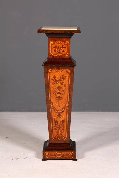 Traumhafte Barock Stil Säule Louis XV Blumensäule Naturstein Marmor Ablage