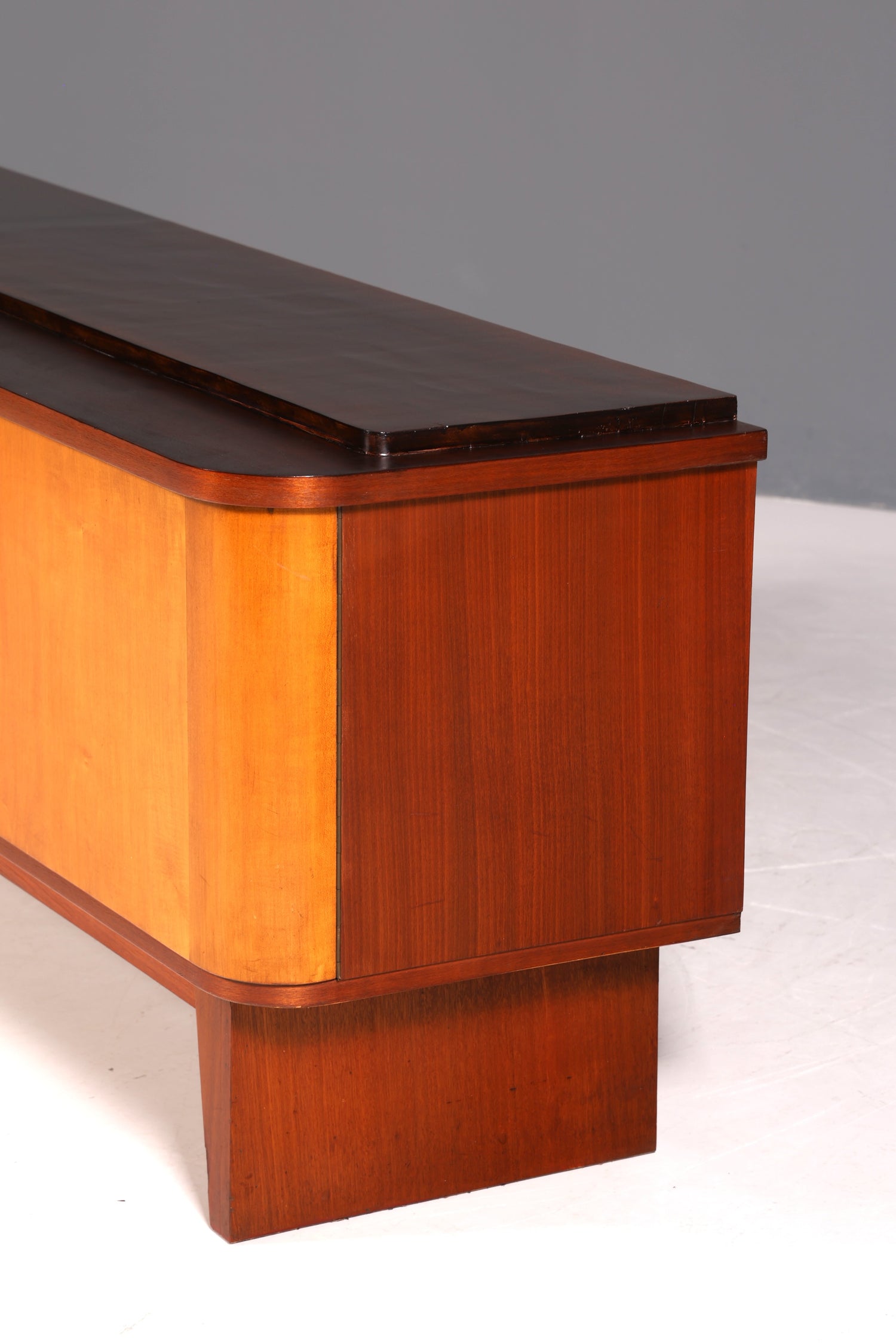 Schlichtes Mid Century Sideboard Vintage TV Kommode 60s Schrank Retro Longboard