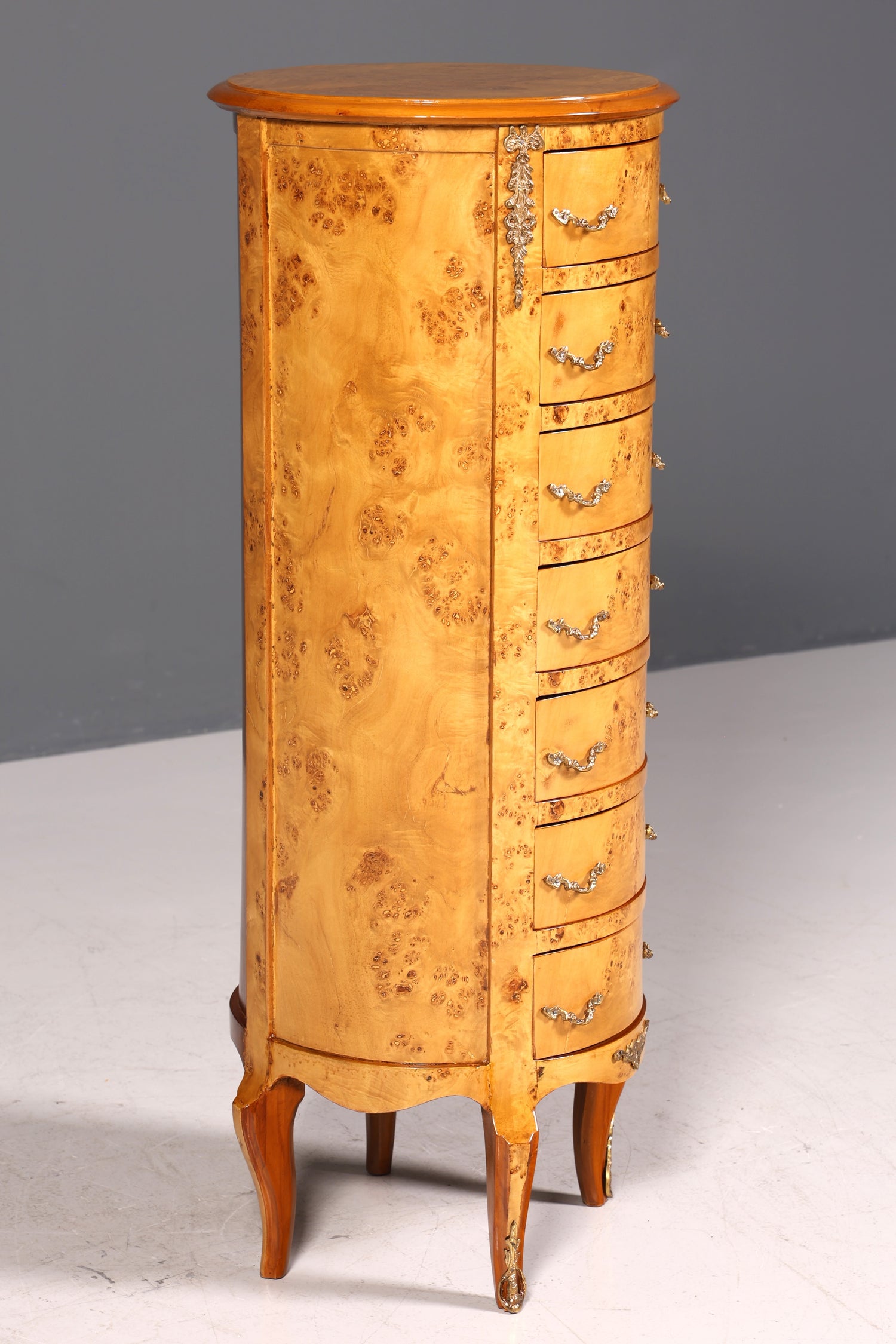 Traumhafte Barock Stil Kommode Antik Stil Louis XV Vertiko Birke Highboard Schubladenkommode