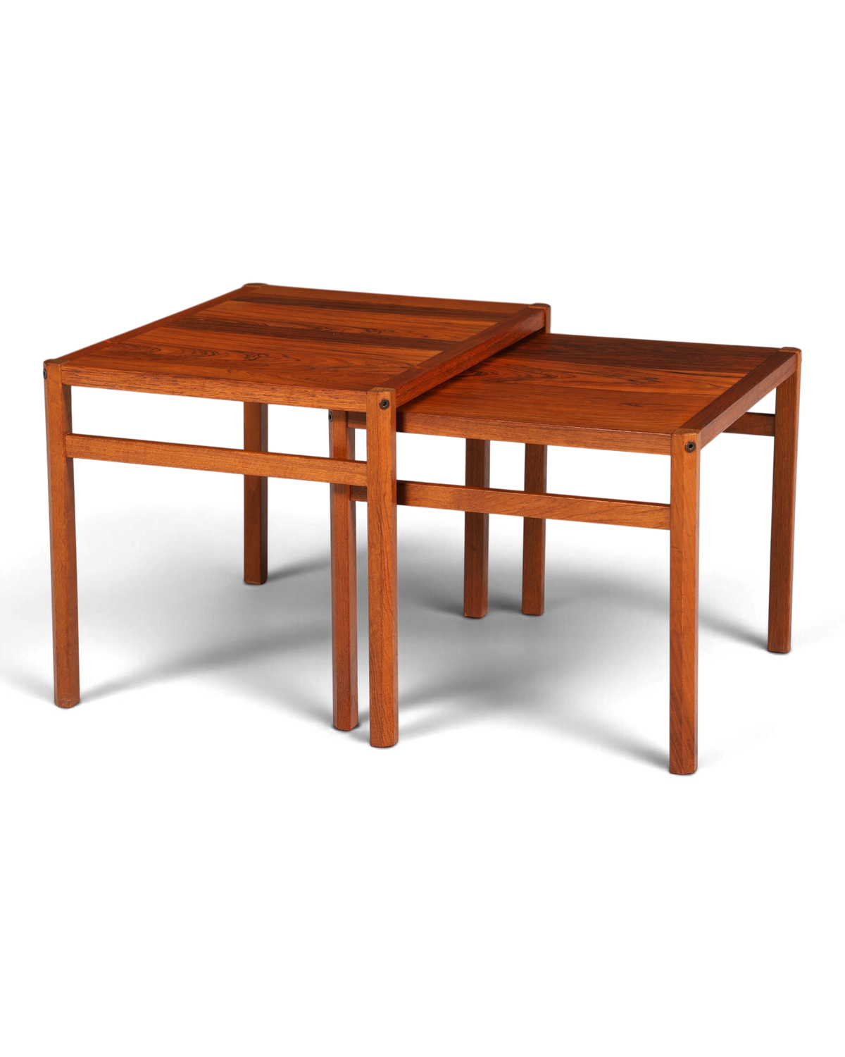 Hauptstadt Möblerei Mid-Century satztisch seti masif palisander ağacından üretilmiş iki parçalı vintage sehpa