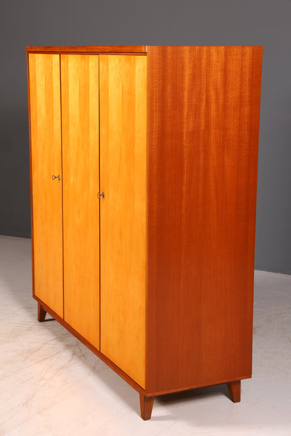 Traumhafter XL Mid Century Kleiderschrank Vintage Schrank Retro Wäscheschrank Dielenschrank Schlafzimmer