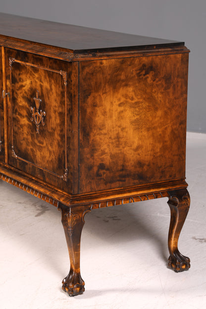 Wunderschönes Original Art Deco Sideboard Schrank TV Kommode um 1930 Chippendale Massivholz