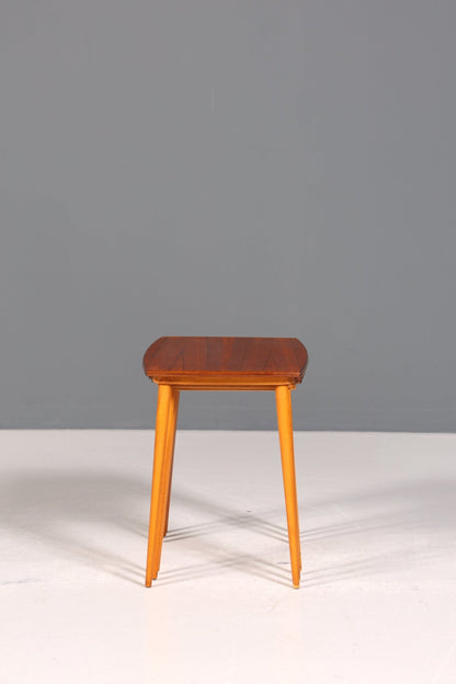 Filigranes Mid Century Tisch Set Couchtisch Teak Holz 3er Satz Ablagetisch Beistelltisch
