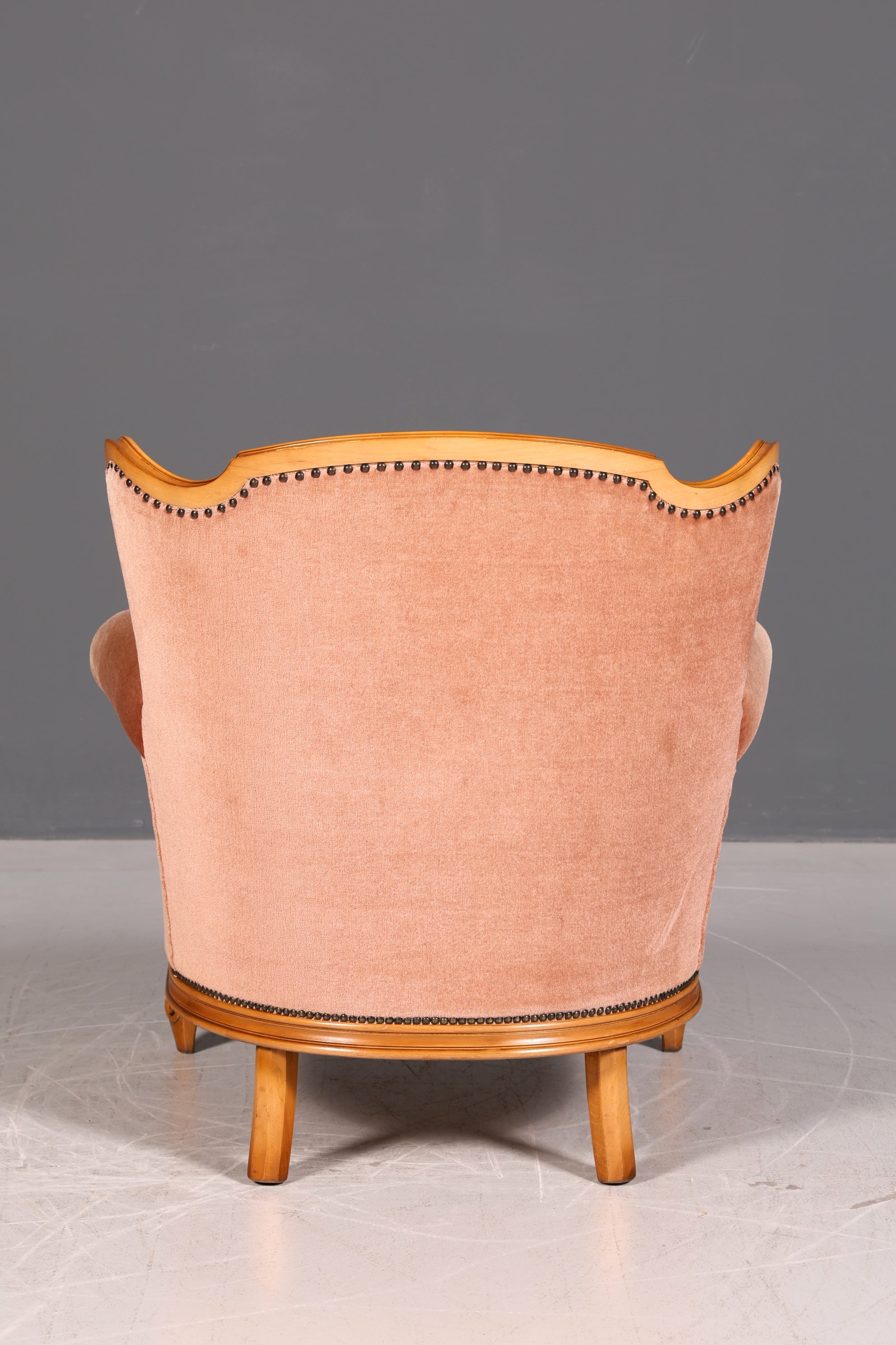 Edler Chippendale Armlehnsessel Barock Stil Samt Stoff Sessel Armchair Rococo Antik 4 von 4