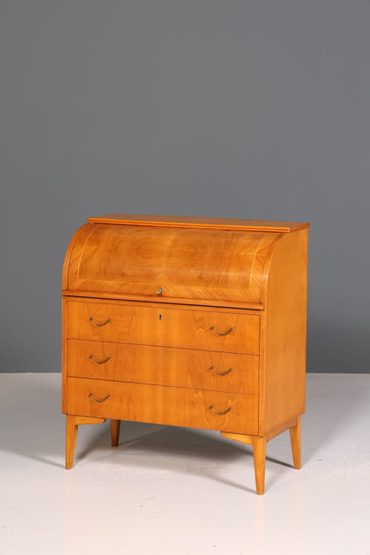 Wunderschöner Mid Century Rollladen Sekretär echt Holz Büro Schrank Vintage Schreibkommode