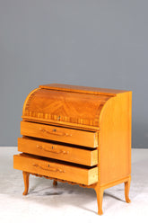 Stilvoller Rollladensekretär um 1930 Büro Kommode Kirschholz Sekretär Schreibtisch Kommode