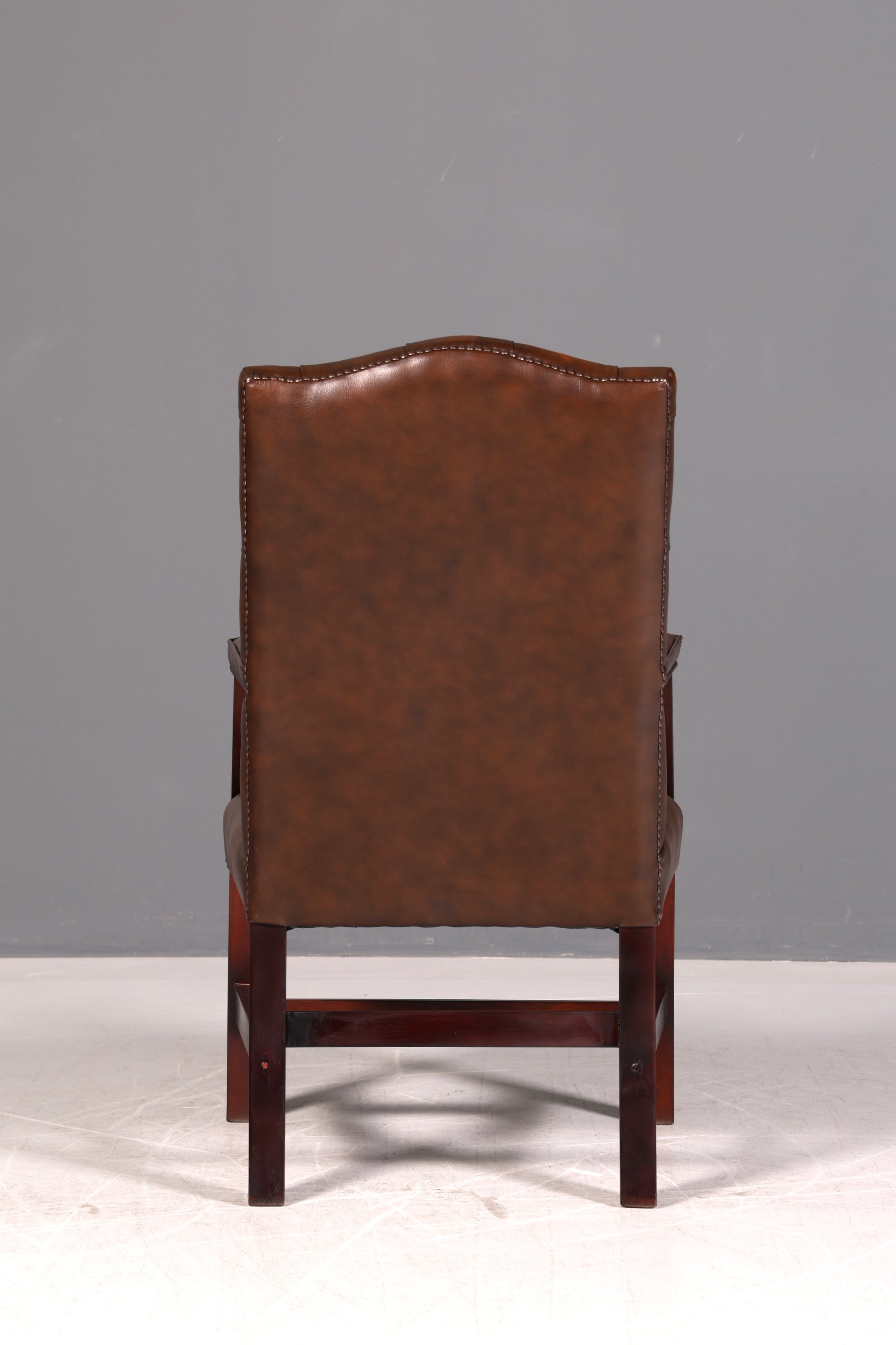 Wunderschöner Original Chesterfield Bürostuhl Claridge Ltd 1983 Echt Leder Englisch Herrensessel Armlehnstuhl UK