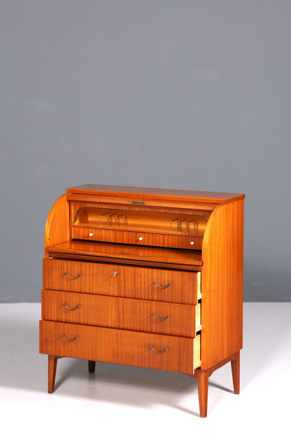 F228 Finish cm Wunderschöner Mid Century Rollladen Sekretär echt Holz Büro Schrank Vintage Schreibkommode
