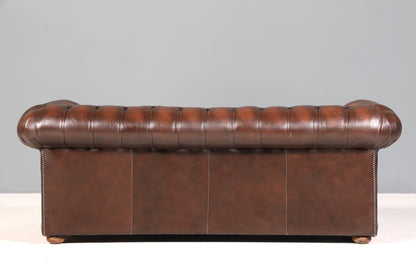Wunderschönes Original Chesterfield Sofa 3- Sitzer echt Leder Couch Englisch 2 von 2