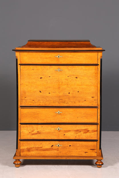 G614 Finish Cm Stilvoller Biedermeier Sekretär Louis Philippe Vertiko Antik Kommode Schreibkommode Office Desk (Kopie)