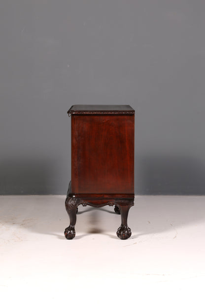 Wunderschöner Chippendale Schrank Barock Stil Klappschrank Kommode Truhe Antik Massivholz