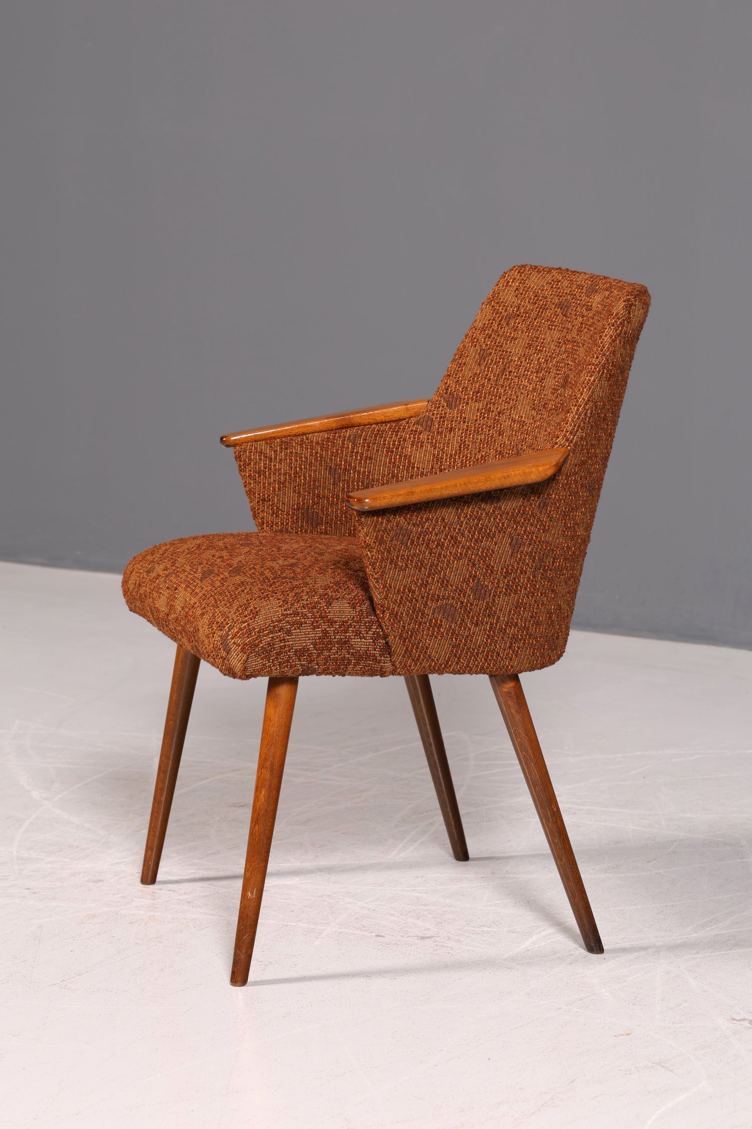 Wunderschöner Mid Century Stuhl Retro Armlehnstuhl Cocktailstuhl Küchenstuhl Sekretär Stuhl 2 von 4