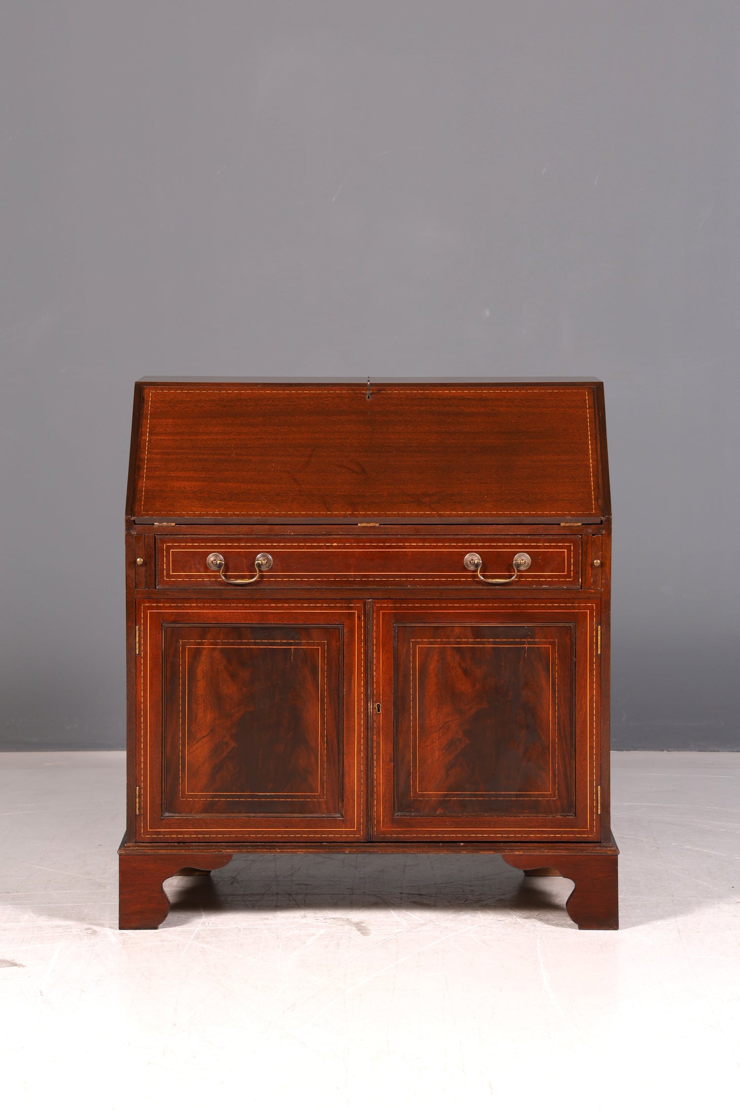 Wunderschöner Englischer Sekretär Schreibkommode Echt Holz Schreibtisch Kommode 60s Vintage