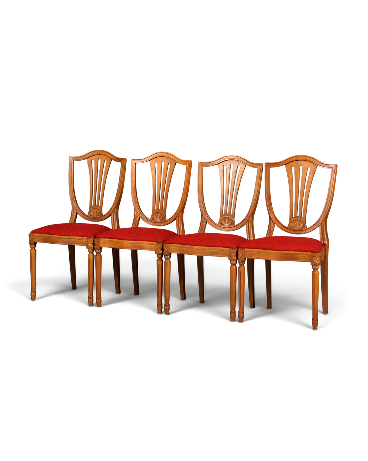 Wunderschöne 4er Set Englische Stühle Regency 60er Jahre Dining Chairs Antik Polsterstühle