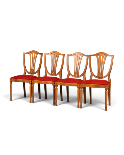 Wunderschöne 4er Set Englische Stühle Regency 60er Jahre Dining Chairs Antik Polsterstühle
